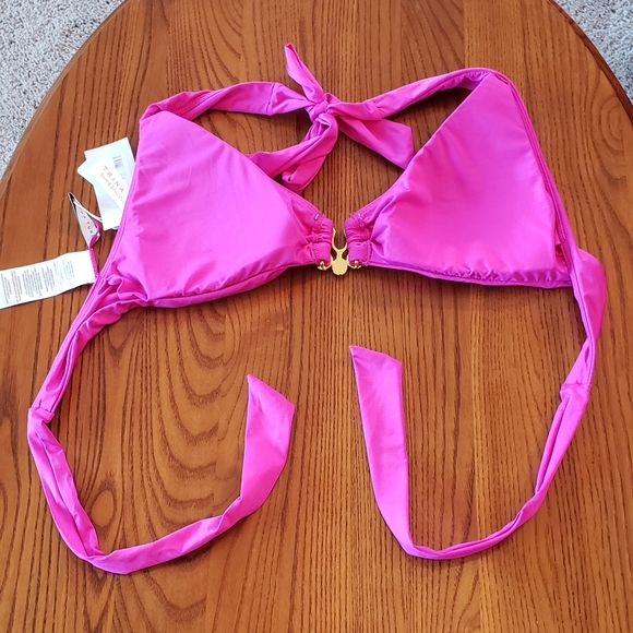 Trina Turk fuscia jewel-trim separates bikini, size 10/12 - Picture 9 of 12